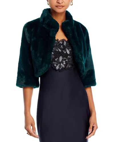 Laundry By Shelli Segal Faux Fur Shrug In Emerald