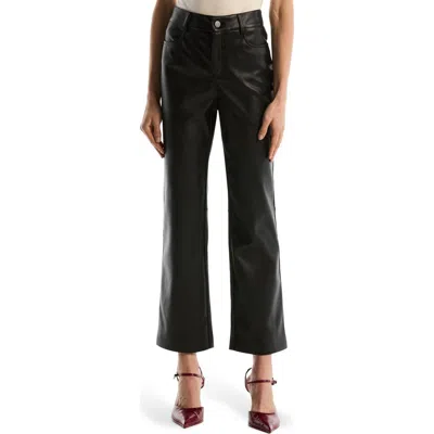 Laundry By Shelli Segal Faux Leather Cropped Bootcut Pants In Black