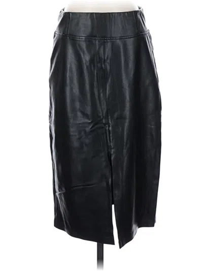 Pre-owned Laundry By Shelli Segal Faux Leather Skirt In Black