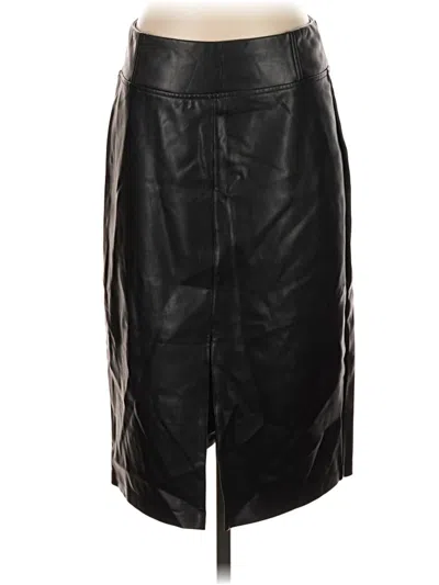 Pre-owned Laundry By Shelli Segal Faux Leather Skirt In Black