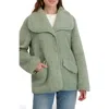 Laundry By Shelli Segal Faux Shearling Jacket In Green