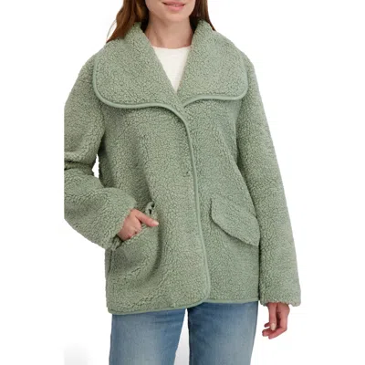 Laundry By Shelli Segal Faux Shearling Jacket In Green