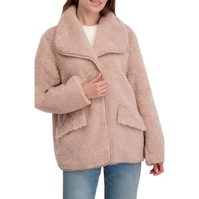 Laundry By Shelli Segal Faux Shearling Jacket In Pink