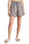 LAUNDRY BY SHELLI SEGAL LAUNDRY BY SHELLI SEGAL FLORAL SMOCKED WAIST FLARED SHORTS