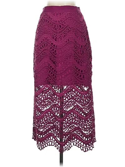 Pre-owned Laundry By Shelli Segal Formal Skirt In Burgundy