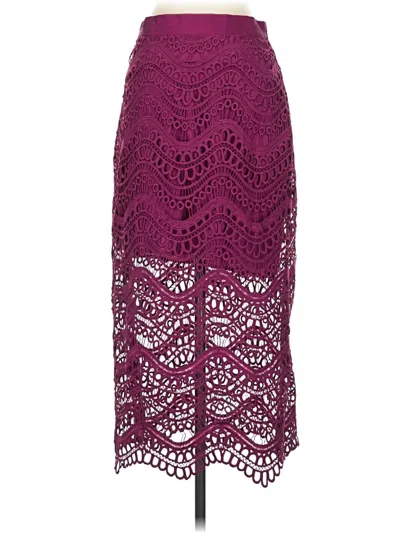 Pre-owned Laundry By Shelli Segal Formal Skirt In Burgundy