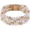 Laundry By Shelli Segal Four-row Beaded Faux Pearl Bracelet In White