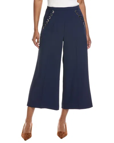 Laundry By Shelli Segal Grommet Lacing Culotte In Blue