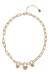 Laundry By Shelli Segal Heart Charm Necklace In Gold