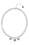 Laundry By Shelli Segal Heart Charm Necklace In Metallic