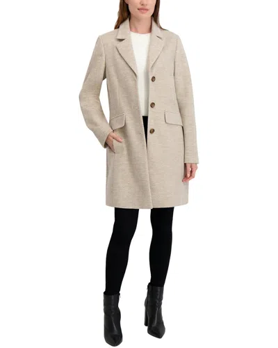 Laundry By Shelli Segal Herringbone Coat In Neutral