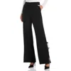 Laundry By Shelli Segal High Waist Bow Side Slit Trousers In Black