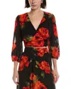 Laundry By Shelli Segal Jacquard Blouse In Red