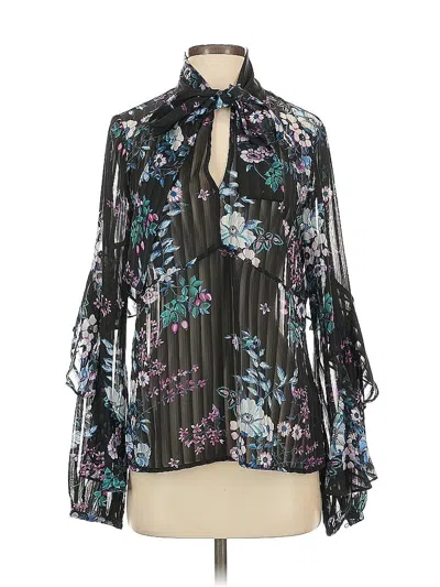 Pre-owned Laundry By Shelli Segal Long Sleeve Blouse In Black