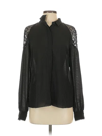 Pre-owned Laundry By Shelli Segal Long Sleeve Blouse In Black
