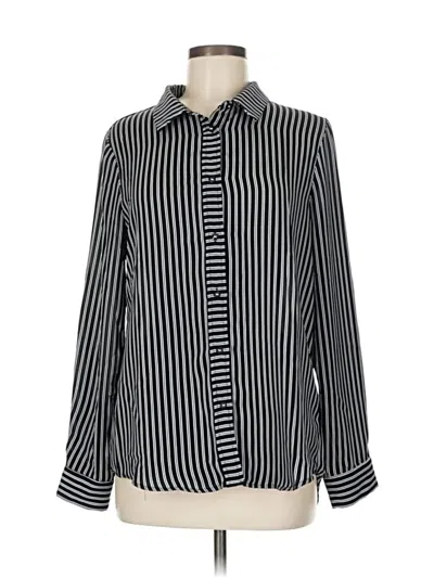 Pre-owned Laundry By Shelli Segal Long Sleeve Blouse In Black