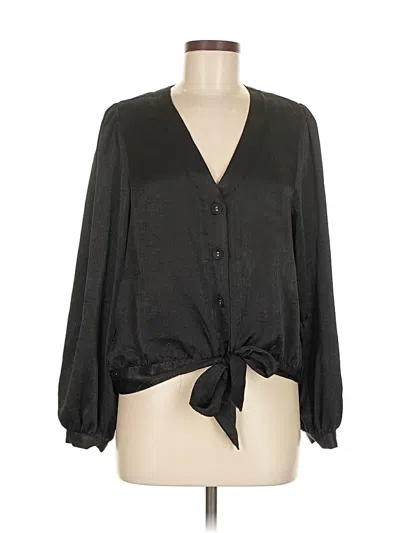 Pre-owned Laundry By Shelli Segal Long Sleeve Blouse In Black