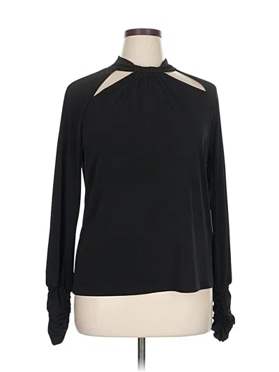 Pre-owned Laundry By Shelli Segal Long Sleeve Blouse In Black