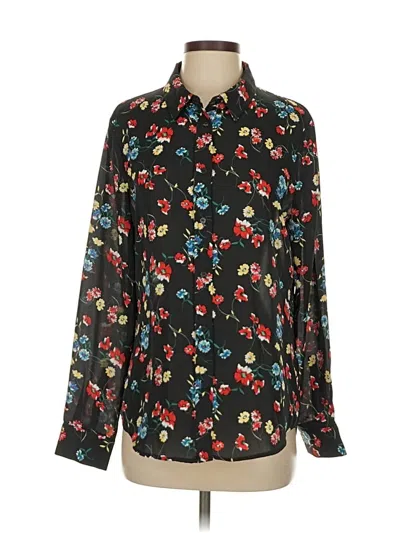 Pre-owned Laundry By Shelli Segal Long Sleeve Blouse In Black