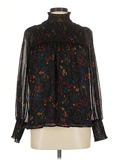 Pre-owned Laundry By Shelli Segal Long Sleeve Blouse In Black