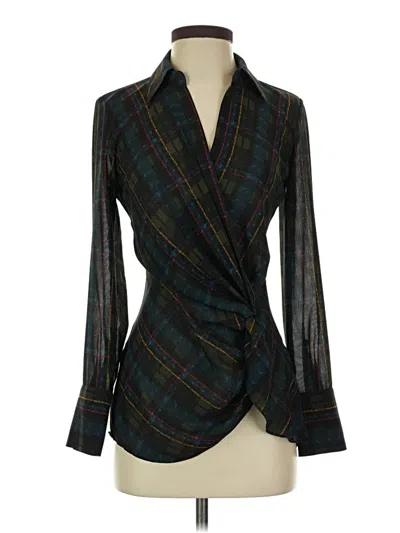 Pre-owned Laundry By Shelli Segal Long Sleeve Blouse In Black