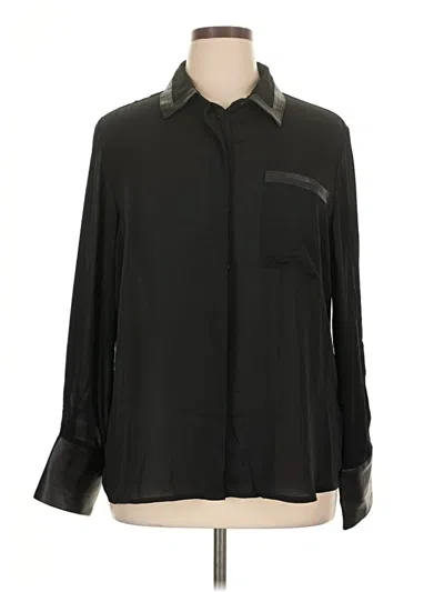Pre-owned Laundry By Shelli Segal Long Sleeve Blouse In Black