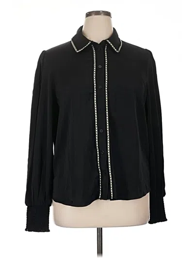 Pre-owned Laundry By Shelli Segal Long Sleeve Blouse In Black