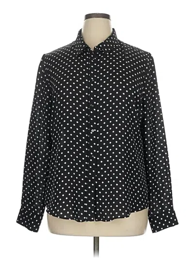 Pre-owned Laundry By Shelli Segal Long Sleeve Blouse In Black