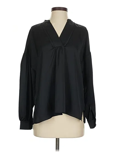 Pre-owned Laundry By Shelli Segal Long Sleeve Blouse In Black