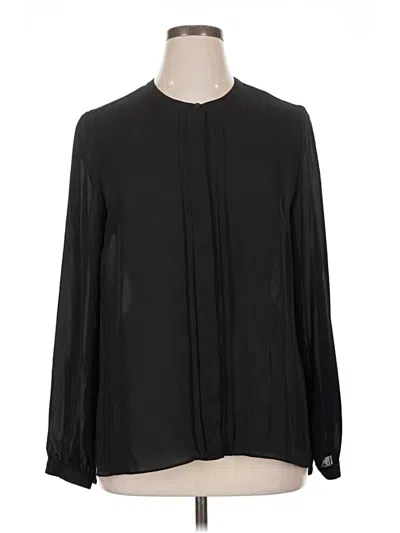 Pre-owned Laundry By Shelli Segal Long Sleeve Blouse In Black