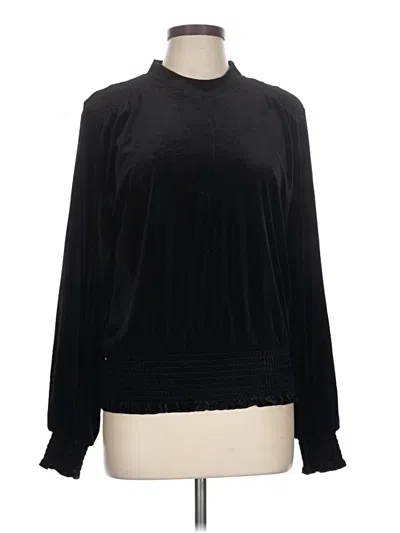 Pre-owned Laundry By Shelli Segal Long Sleeve Blouse In Black