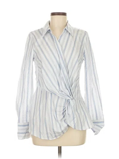 Pre-owned Laundry By Shelli Segal Long Sleeve Blouse In Blue