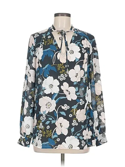 Pre-owned Laundry By Shelli Segal Long Sleeve Blouse In Blue