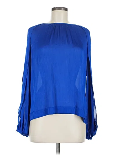 Pre-owned Laundry By Shelli Segal Long Sleeve Blouse In Blue