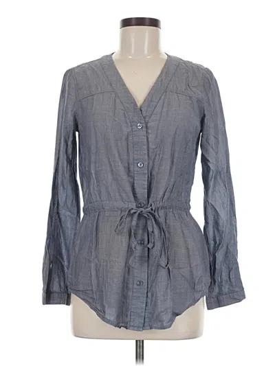 Pre-owned Laundry By Shelli Segal Long Sleeve Blouse In Gray