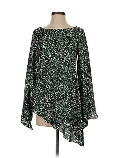 Pre-owned Laundry By Shelli Segal Long Sleeve Blouse In Green