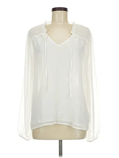 Pre-owned Laundry By Shelli Segal Long Sleeve Blouse In Ivory
