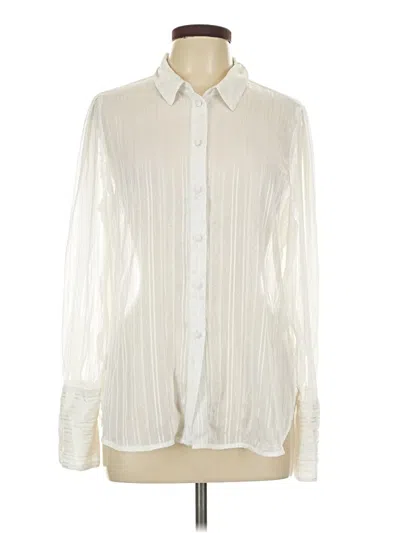 Pre-owned Laundry By Shelli Segal Long Sleeve Blouse In Ivory
