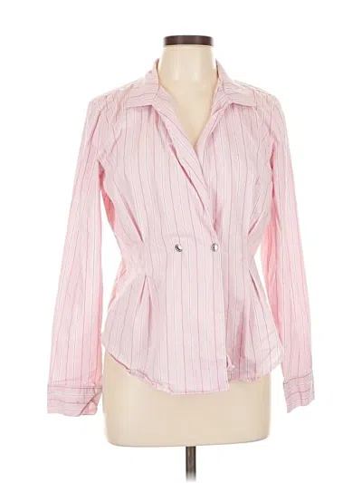 Pre-owned Laundry By Shelli Segal Long Sleeve Blouse In Pink