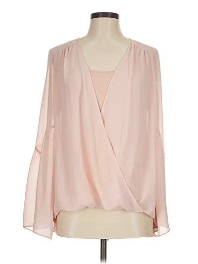 Pre-owned Laundry By Shelli Segal Long Sleeve Blouse In Pink