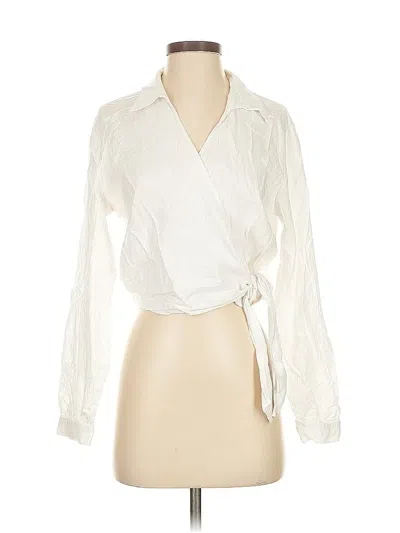 Pre-owned Laundry By Shelli Segal Long Sleeve Blouse In White