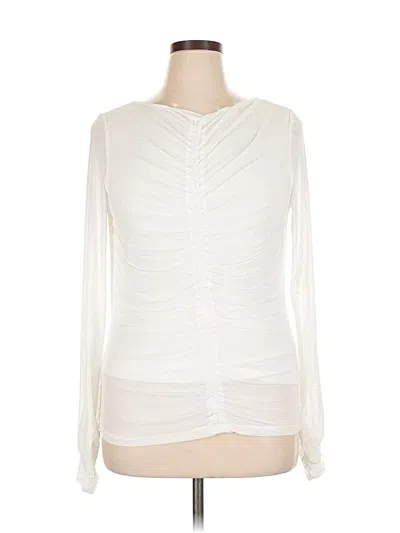 Pre-owned Laundry By Shelli Segal Long Sleeve Blouse In White
