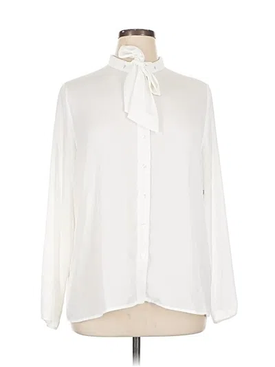 Pre-owned Laundry By Shelli Segal Long Sleeve Blouse In White