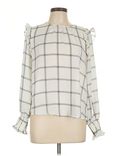Pre-owned Laundry By Shelli Segal Long Sleeve Blouse In White