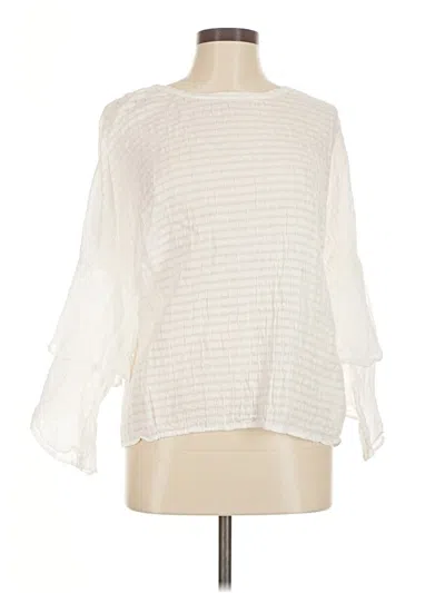 Pre-owned Laundry By Shelli Segal Long Sleeve Blouse In White