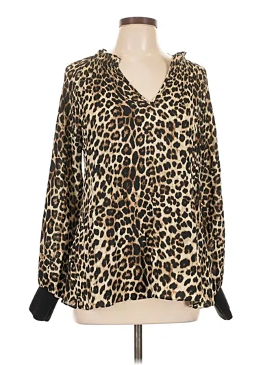 Pre-owned Laundry By Shelli Segal Long Sleeve T-shirt In Brown