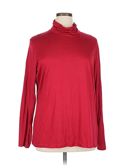 Pre-owned Laundry By Shelli Segal Long Sleeve Turtleneck In Red
