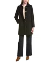 Laundry By Shelli Segal Medium Wool Coat In Black