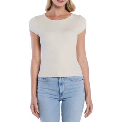 Laundry By Shelli Segal Metallic Cap Sleeve Sweater In Star White