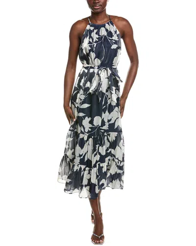Laundry By Shelli Segal Organza Printed Dress In Blue